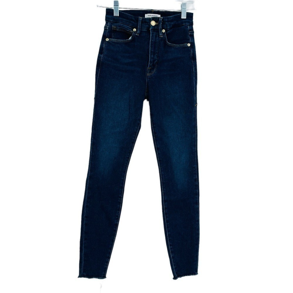 Good American Good Waist Jeans Womens 00/24 Blue High Rise Skinny Dark Wash